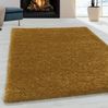 Hochflor Teppich Sima rechteckig - 160x230 cm - Goldfarbe Bild 2