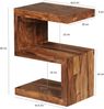 Beistelltisch MUMBAI Massivholz Sheesham S Cube 60cm hoch Wohnzimmer-Tisch Design braun Landhaus-Stil Couchtisch Bild 4