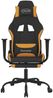 Gaming-Stuhl mit Fußstütze Schwarz und Orange Stoff, Drehbar [3143727] Bild 3
