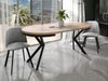 WFL GROUP Esstisch Ross ausziehbar rund industrial mit schwarzen Metallbeinen (MADE IN EU, erhältlich in 3 Größen – 90/100/120 cm ausziehbar auf 170/180/200 cm), platzsparender Tisch in Holzoptik für Küche, Esszimmer oder Wohnzimmer Bild 3