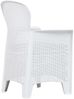 vidaXL 9-tlg. Garten-Essgruppe Kunststoff Weiß Rattan-Optik 276134 Bild 4