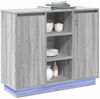 vidaXL LED-Sideboard Graues Sonoma 90 x 32 x 75 cm Holzwerkstoff 869687 Bild 3