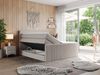 Boxspringbett KING DOREN, mit zwei Bettkästen und einer Multipocket-Matratze - 160x200 - Beige Stoff - H4 Bild 2