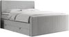 Boxspringbett KING DOREN, mit zwei Bettkästen und einer Multipocket-Matratze - 160x200 - Beige Stoff - H4 Bild 4