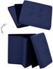 vidaXL Hocker mit Stauraum Blau Leinenoptik 338767 Bild 5