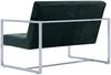 vidaXL 2-Sitzer-Sofa mit Armlehnen Dunkelgrün Chrom und Samt 282164 Bild 5