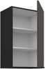 Küchen Hängeschrank 45 cm ARIA Graphite ultra matt + Schwarz matt, hochwertige Fronten mit Anti Fingerprint Beschichtung Küchenzeile Küchenblock Bild 3