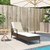 vidaXL Sonnenliege mit Auflage Braun 63x200x81 cm Poly Rattan 368300 Bild 3