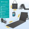 KESSER® Strandmatte klappbar mit verstellbarer Rückenlehne, Strandliege faltbar mit Tragegurt, wasserdichter Handyhülle & Aufbewahrungstasche, Sonnenliege für Strand Garten Terrasse, Liegematte 130Kg Anthrazit, 2er Set Bild 1
