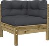 vidaXL 5-tlg. Garten-Sofagarnitur mit Kissen Kiefernholz Imprägniert 3299285 Bild 4