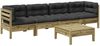vidaXL 5-tlg. Garten-Sofagarnitur mit Kissen Kiefernholz Imprägniert 3299285 Bild 2