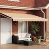 vidaXL Manuelle Gelenkarmmarkise mit LEDs Blau, Orange, Weiß 5 x 3 m 3419332 Bild 1
