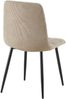 2er Set Esszimmerstuhl FIGAD - Cord Taupe 45x55x84 cm | Essstühle Esszimmerstühle Küchenstühle Wohnzimmerstühle Bild 2