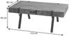 Couchtisch HWC-L54, Wohnzimmertisch Beistelltisch Sofatisch, Metall 43x110x60cm ~ Marmor-Optik grau Bild 3