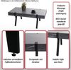 Couchtisch HWC-L54, Wohnzimmertisch Beistelltisch Sofatisch, Metall 43x110x60cm ~ Marmor-Optik grau Bild 2