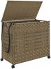 vidaXL Wäschekorb mit Rollen 66x35x60 cm Rattan 372044 Bild 4