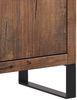 Hochschrank Massivholz Pinie dunkel 31x125x25 cm massivum Sydney braun schmaler Badezimmer-Wandschrank Flurschrank Landhausstil Bild 4