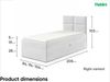 MEBLINI Kinderbett mit Bettkasten MINO 3 90x200 Rechts – H3/Hellgrau Samt Gepolstert Einzelbett mit Matratze - Polsterbett mit Stauraum - Bett mit Kopfteil – Stauraumbett Bild 5