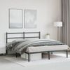 vidaXL Bettgestell mit Kopfteil Metall Schwarz 150x200 cm 355367 Bild 3
