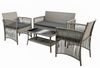 Furnify Gartenlounge-Set EDELHOF 4-teilig Gartenmöbel Set mit Sofa, 2 Sesseln & Tisch, (Set, Sofa, 2x Sessel, 1x Tisch, Sitzkissen), Mit Sitzkissen inklusive Bild 3