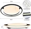 ZMH LED Deckenleuchte Wohnzimmer Lampe - Schlafzimmer Deckenlampe Schwarz Modern Beleuchtung Fernbedienung Rund Design Mit Dimmbar Wohnzimmerlampe Für Küche Büro Jugendzimmer Flurlampe Kinderzimmer Bild 5