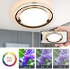 ZMH LED Deckenleuchte Wohnzimmer Lampe - Schlafzimmer Deckenlampe Schwarz Modern Beleuchtung Fernbedienung Rund Design Mit Dimmbar Wohnzimmerlampe Für Küche Büro Jugendzimmer Flurlampe Kinderzimmer Bild 4