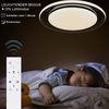 ZMH LED Deckenleuchte Wohnzimmer Lampe - Schlafzimmer Deckenlampe Schwarz Modern Beleuchtung Fernbedienung Rund Design Mit Dimmbar Wohnzimmerlampe Für Küche Büro Jugendzimmer Flurlampe Kinderzimmer Bild 3