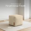 Green Bean Pouf Cube Linen (Indoor Sitzhocker Sitzkissen Fußhocker Relax-Sessel, Made in Germany), die ideale Ergänzung zum Sitzsack Bild 4