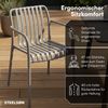 STEELSØN 'Pincoya' Gartenstuhl, grau, Kunststoff, wetterfest und UV-beständig, Balkonstuhl stapelbar, bis 120 kg belastbar, 2er Set Bild 4