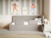 Selsey 'Fanko' Kinderbett 90x200 cm mit Rausfallschutz, Matratze, Kopfteil rechts, Samt,Graubeige Bild 2
