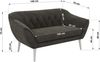 Polstersofa PIRS 2 Skandinavisches Sofa 2-Sitzer, Sofa mit Wellenfederung, Breite 140 cm, weiße Füße Hoher Sitzkomfort - Dunkelgrau Velvet Bild 5