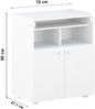 Shefa Kids Wickelkommode 700 Basic - Weiß/Natur - 70 cm Breite - Abnehmbarer Aufsatz Bild 4