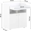 Shefa Kids Wickelkommode 700 Basic - Weiß/Natur - 70 cm Breite - Abnehmbarer Aufsatz Bild 5