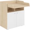 Shefa Kids Wickelkommode 700 Basic - Weiß/Natur - 70 cm Breite - Abnehmbarer Aufsatz Bild 2