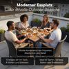 STEELSØN 'Fawaris' Polyrattan Sitzgruppe Outdoor 5-tlg, Gartenmöbel Set aus 4 Stühlen und Tisch inkl. Kissen, Akazienholz, schwarz, wetterfest für 4 Personen Bild 2