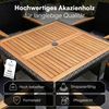 STEELSØN 'Fawaris' Polyrattan Sitzgruppe Outdoor 5-tlg, Gartenmöbel Set aus 4 Stühlen und Tisch inkl. Kissen, Akazienholz, schwarz, wetterfest für 4 Personen Bild 5