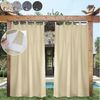BTTO V&G Gardine Outdoorgardine Blackout Vorhang Wasserdicht (2 St), Lichtschutz, Balkon Vorhang mit Magic Tape Bild 2