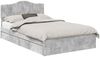 vidaXL Aufbewahrungsbett Beton Grau 135 x 190 cm Holzwerkstoff 3413106 Bild 2