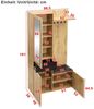 KLAM HOME Garderoben-Set Garderobenset mit 5 Garderobenhaken, Spiegel, Schuhschrank, (Kleiderschrank-Set, 1-St, versteckter Stauraum), Einbauschrank mit oberen Regalen, Schubladen, oberen Ablagefächern Bild 3