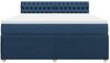 vidaXL Boxspringbett mit Matratze Blau 180x200 cm Stoff 3287548 Bild 4