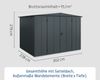 Hörmann Ecostar Metall-Gerätehaus Elegant mit Satteldach Typ 3, 238x303 cm , anthrazitgrau, 7,2 m²,2-flüglige Tür Bild 5
