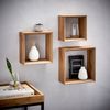 Carryhome 'KIM' Wandregal 3er-Set Wandmontage, MDF Eiche Artisan, 28 x 28 x 11.8 cm, belastbar bis 5 kg Bild 2