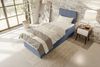 99rooms Kira Mini Boxspringbett Strukturstoff NEVE Blau 90x200 cm Bild 3