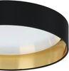 Eglo 99539 LED Deckenleuchte MASERLO 2 Textil schwarz, gold 20W 3000K H:9cm Ø:38cm Bild 4