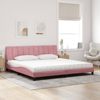 vidaXL Bett mit Matratze "Hanko" Rosa 200x200 cm Samt 3208621 Bild 3
