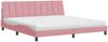 vidaXL Bett mit Matratze "Hanko" Rosa 200x200 cm Samt 3208621 Bild 2