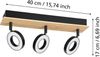 EGLO LED Deckenlampe 3 Spots schwenkbar, Spotbalken Holz Braun, Metall Schwarz, energiesparend, warmweiß, Deckenstrahler modern, FSC-zertifiziert, Wohnzimmer Schlafzimmer Küche, 40 cm Bild 5