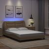 Einzelbettgestell Design für Erwachsene mit LED ohne Matratze Cappuccino-Braun 120x200 cm d3507e Bild 2