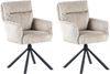 OTTO home Esszimmerstuhl Justin (Set, 2 St), gemütlicher Sessel mit Taschenfederkern, 360 Grad drehbar, Grob - Cord Bild 2