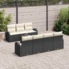 vidaXL Gartensofa-set Schwarz 55 x 55 x 37 cm Poly-Rattan 3345947 Bild 3